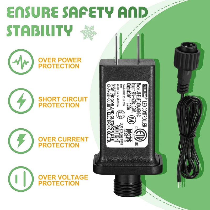 30V 0.2A LED Controller with Extension Cord, Replacement Model JT-EL/FC300V0200-C