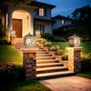 SLAWA Outdoor Solar Post Cap Light 9.8In Bronze Column Lights