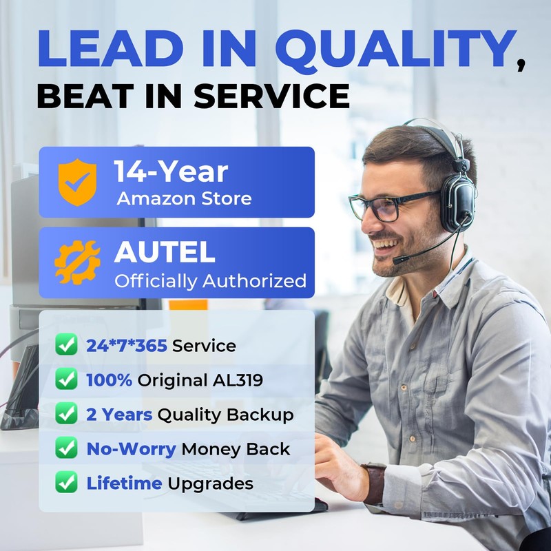 Autel Professional OBD2 Scanner AL319 Code Reader, Enhanced Check and