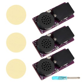 3pcs Noise Maker Prank, Hidden Sound Prank Annoying Device Stuff Set Kit with 16 Fun Sounds Including Telegraph Alarm Goat Cricket Beeping Noise for Adults Kids Home School Party Toys Gifts (Purple)