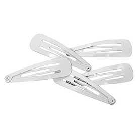 White Metal Kippah Clips, 12 Count