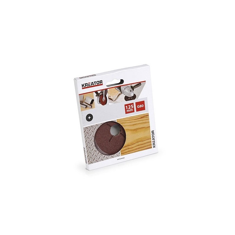 Kreator 03250504 Set of 5 Sanding Discs with Central Bore