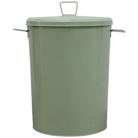 MARKSON 20 Gallon Metal Trash Can with Lid Outdoor Galvanized Steel Green