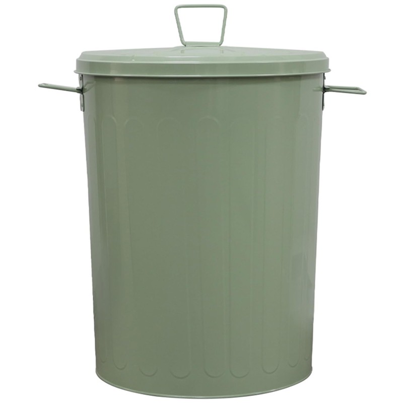MARKSON 20 Gallon Metal Trash Can with Lid Outdoor Galvanized