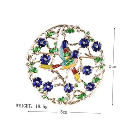 Healvian 1Pc Animal Themed Enamel Brooch Pin Lightweight Fashion Badge for Clothing Bags and Accessories Elegant Garden Bird Design Durable Stylish Decor Occasion