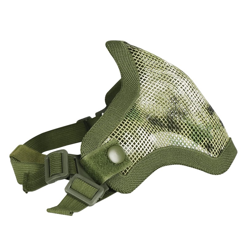 AOUTACC Airsoft Mask and Goggles Set, Full Steel Mesh Half