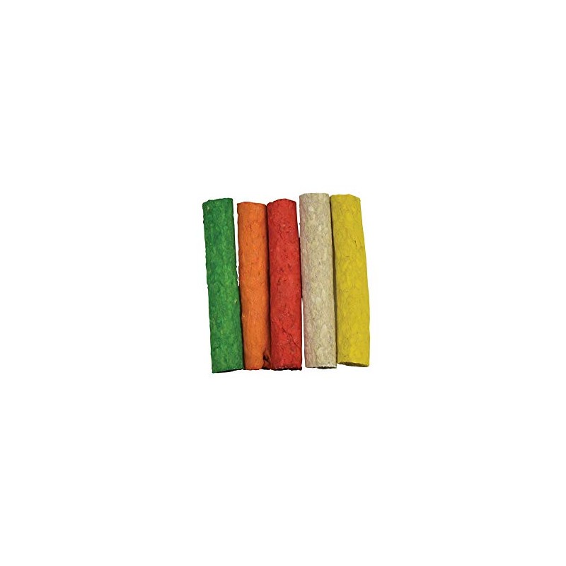 Fancy Pets Palitos Huecos de Carnaza de Colores para Perros