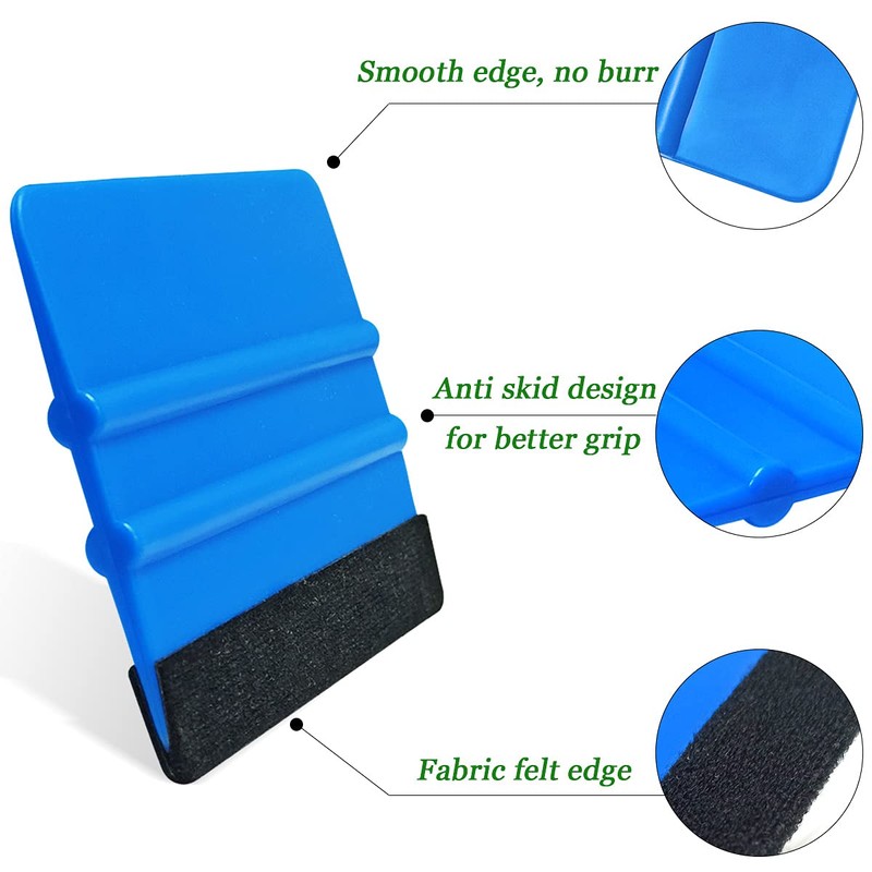 2 Pieces Wallpaper Smoothing Tool, Vehicle Vinyl Felt Squeegee Window