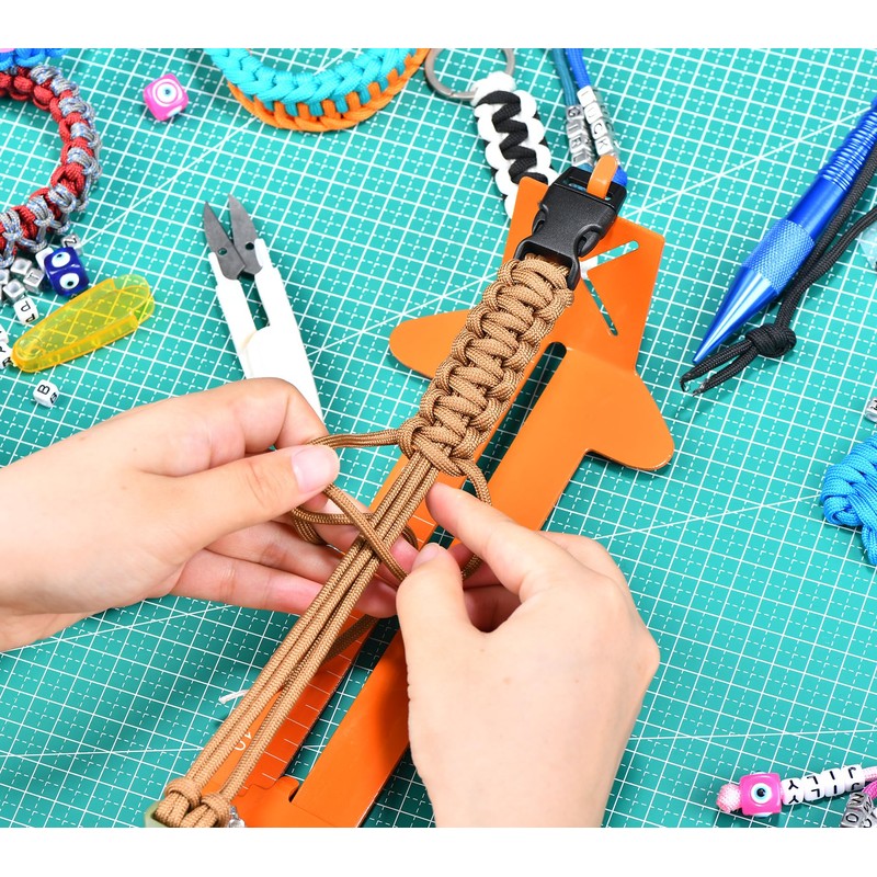 MONOBIN 2 in 1 Paracord Metal Jig, Adjustable Length para