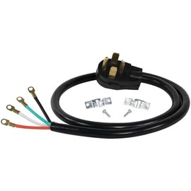 Dryer Cord, 14-30P 4-Prong Male Plug, SRDT, 10/4#10 Gauge, ETL Listed Black 5ft - 410-405