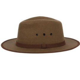 Men's Madison River Sun-Protective Waterproof Crushable Cotton Oilskin Hat (US, Alpha, X-Large, Brown)