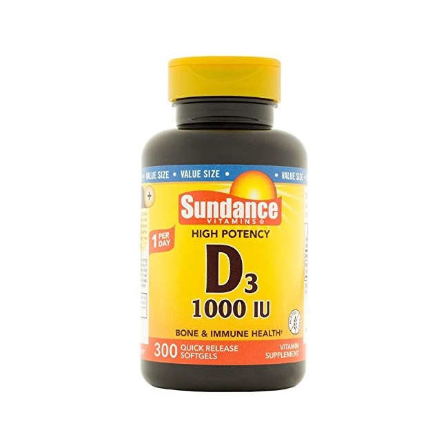 Sundance Vitamin D3 1000 IU Tablets, 300 Count