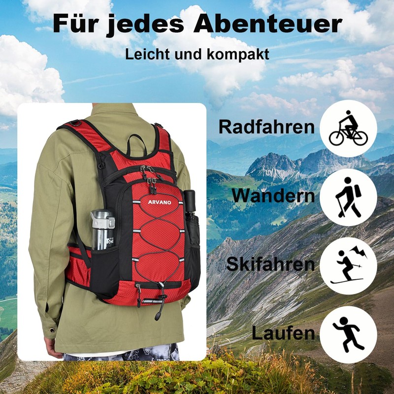 Arvano Hydration Backpack Bicycle Backpack with Hydration Bladder 2 L