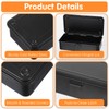 Steel Storage Box with Hinged Lid, 2 Pack Metal Container