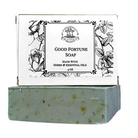Art of the Root Good Fortune Shea Herbal Soap | with Patchouli, Sandalwood & Rose | Blessings, Luck & Prosperity Rituals | Wiccan, Pagan, Conjure, Spirituality, Metaphysical