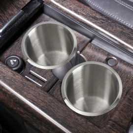 AutoXbert 2Pcs Universal Stainless Steel Cup Drink Holders For Car Truck Marine Boat Table