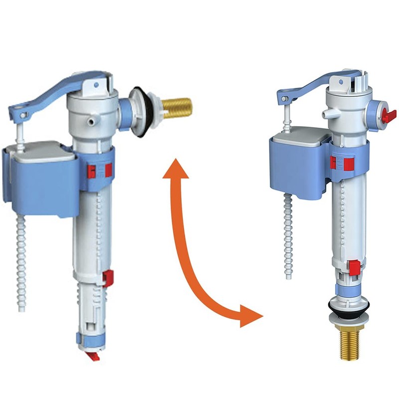 Double Flush Valve with Cable, Universal Cistern Filling Valve, Drain