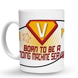 Makoroni - BORN TO BE A VENDING MACHINE SERVICER Career 6 oz Ceramic Espresso Shot Mug/Cup Design#92