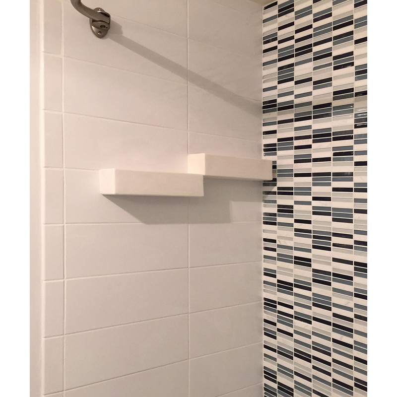 Modern 12" Ceramic Shampoo Shelf Tile