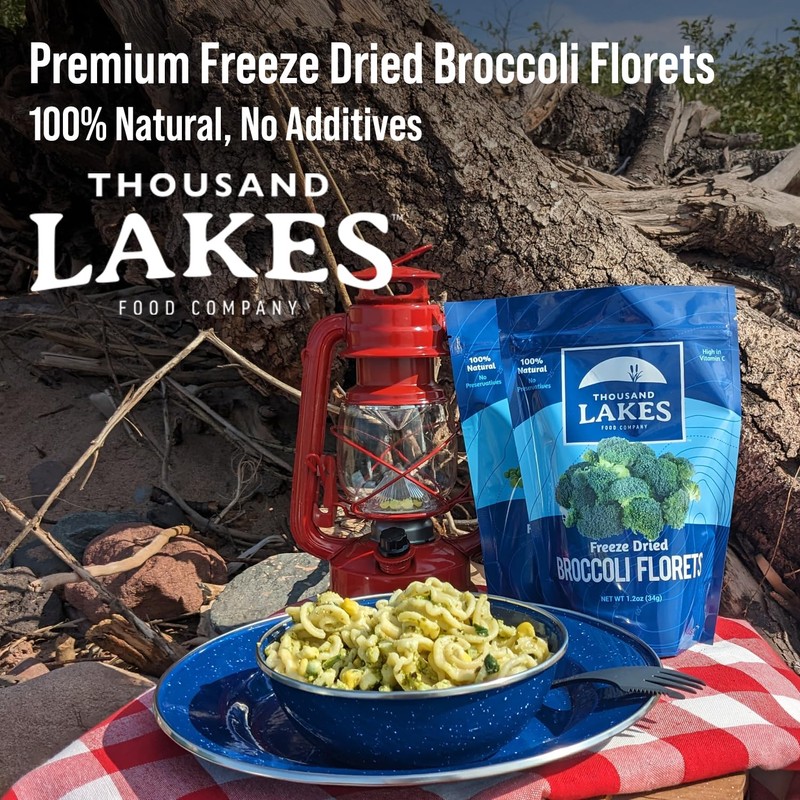 Thousand Lakes Freeze Dried Vegetables - Broccoli Florets - Bulk