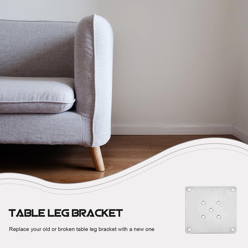 3.93inch/10cm Leg Mounting Plates, Furniture Leg Attachment Plates Industrial Strength
