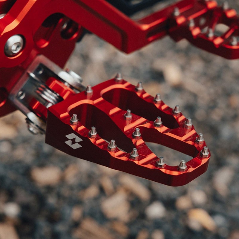 Full-E Charged Footpeg Set Red for E Ride Pro, Surron,