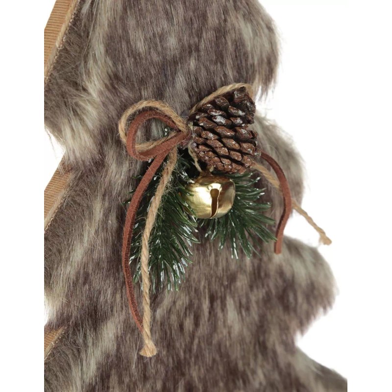 Haus Arbol Navidad Pino Peluche Base De Madera Cafe 41