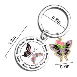 XzmaaoX Christian Keychains For Women Inspirational Bible Verse Keychain Religious Gifts For Women Best Friend Spiritual Confirmation Gifts For Teen Girls Daughter Bestie Bible Accessories Stuff
