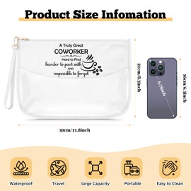 Gfhzdmf Appreciation Gifts for Coworkers Women Clear Makeup Bag Going Away Gifts for Coworker Cosmetic Bag Farewell Moving Away Present for Colleague Friends New Job Present Travel Pouch