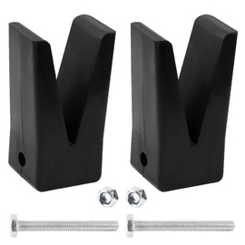 EINDER 181440 Transom Saver Rubber V Block W/Hole and Screw Kit Compatible with Tracker Marine Y-Frame, Boat Transom Saver Replacement Parts - 2 Pack