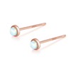 Silver 925 Silver Earrings, Gold, 18K Coating, Opal, Small, Mini