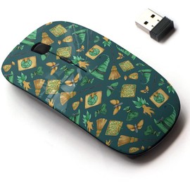 2.4G Wireless Mouse with Cute Pattern Design for All Laptops and Desktops with Nano Receiver - Magic Watercolor Witch