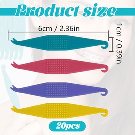 UYVPAER 20 Piece Orthodontic Disposable Plastic Brace Insertion and Removal Tool