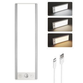 EZVALO 5000mAh Under Cabinet Lighting, 220LM Motion Sensor Light Indoor, Rechargeable Magnetic Under Counter Lights, 3 Inch Wide Panel Dimmable Closet Light for Pantry, Wardrobe, Hallway, Kitchen etc.