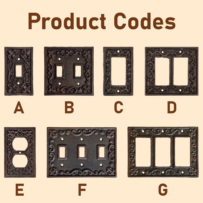 Lulu Decor, Fleur De Lis Cast Iron Switch Plate in