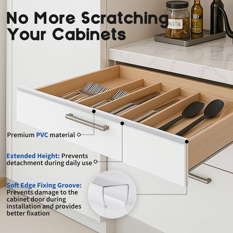 Cabinet Protector Edge Guard (Pack of 12), 24" Clear PVC