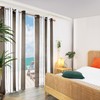 Deconovo Voile Curtains with Eyelets, Modern Living Room Curtains, Transparent