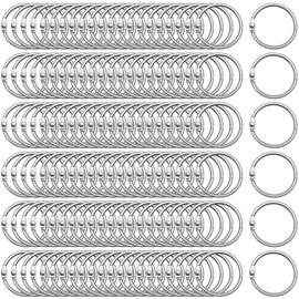 Jadive 500 Pack Loose Leaf Binder Rings 0.8 Inch Office Book Flashcard Rings Metal for Index Cards Binder Clips for School Office Supplies (Silver,20 mm)