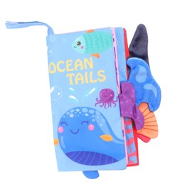 KONTONTY Educational Baby Plaything Soft Fabric Book 3D Ocean Animals Early Learning Preschool Book Baby Cloth