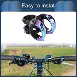 INFINAUTO Mountain Bike Stem Short Handlebar, 35mm Stem 40mm, Road Bike MTB BMX Fixie Gear Cycling, 0-Degree Rise Cycles Short Stem, Black Assorted Color, 1 Pc