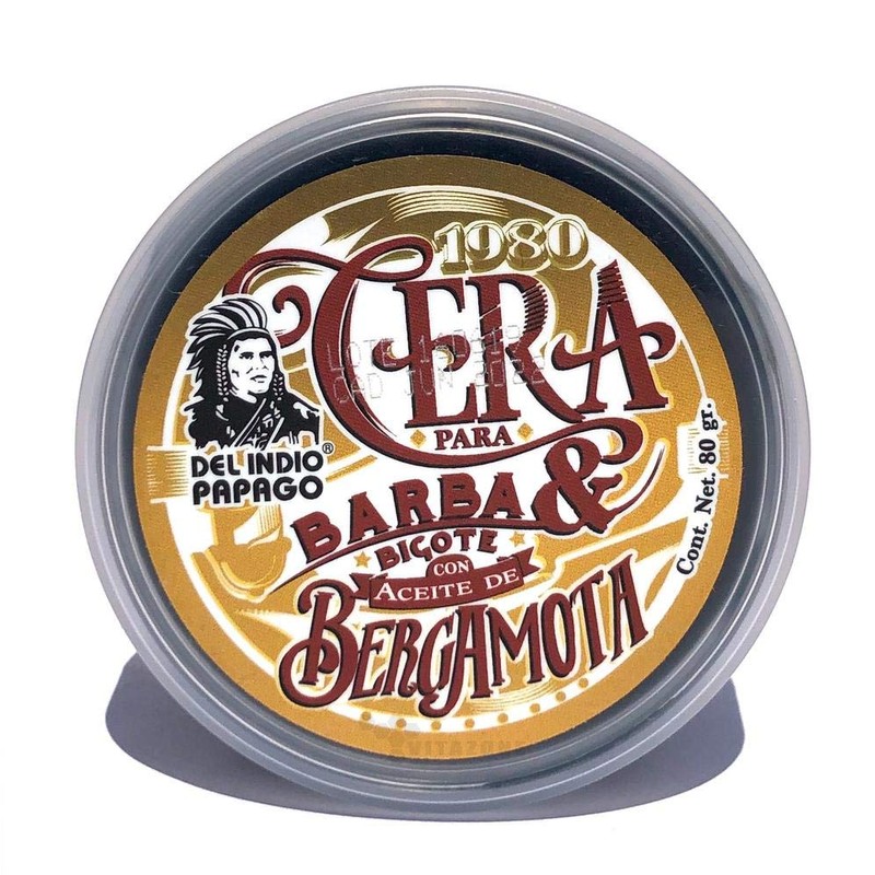 INDIO PAPAGO Cera para Barba y bigote con Aceite de