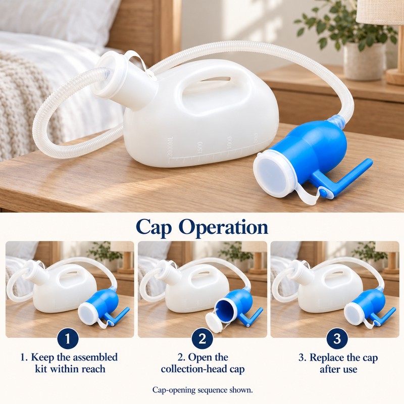 Portable Urinal Bottle Toilet Aid Bottle Urinal Potty with Lid