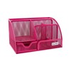 EasyPAG Mesh Desk Organizer Office Desktop Supplies Caddy Multi-function