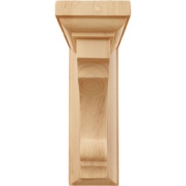 Ekena Millwork BKTW02X04X06TMRO Small Thompson Wood Wood Brackets, 2 1/2"W x 4"D x 6"H , Red Oak