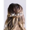 IYOU Flower Wedding Hair Pins Purple Crystal Bridal Hair Piece