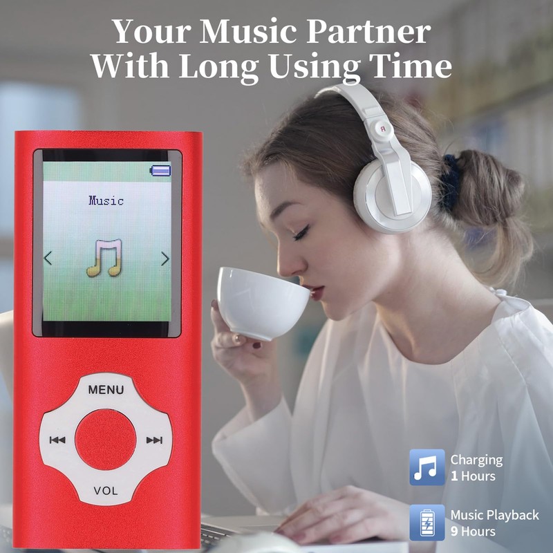 MP3 Player with Bluetooth 5.0, Portable MP3 Music Player with
