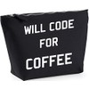 Hippowarehouse Will code for coffee printed make up cosmetic wash