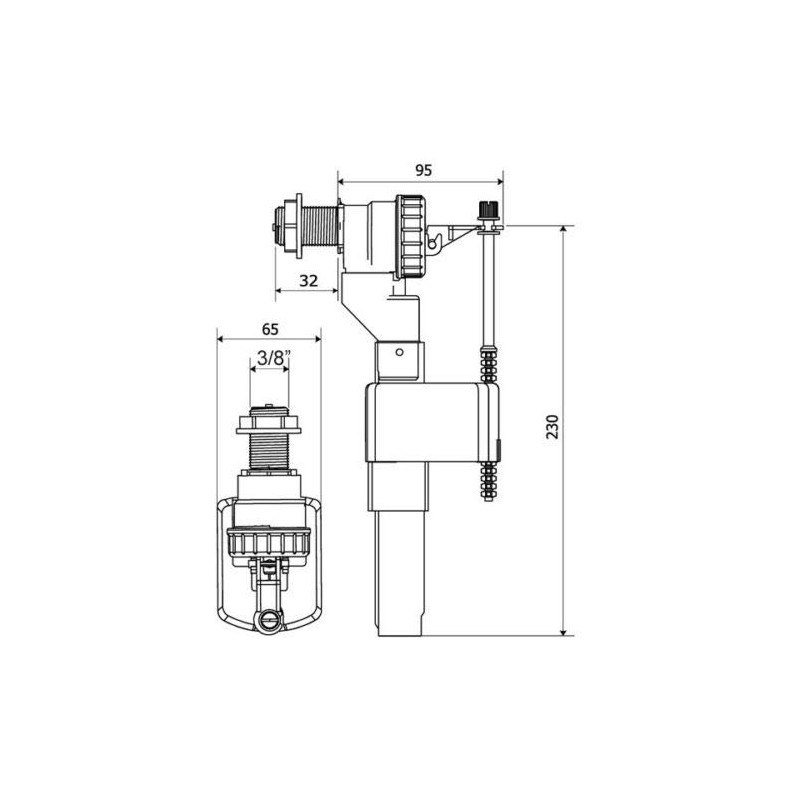 Filling Valve for Cistern 3/8 Inch