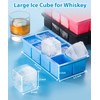 Large Ice Cube Tray 2 Pack, Lxndaser 2 Inch Silicone