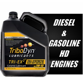 TriboDyn TRI-EX2 Synthetic Motor Oil with Ceramic Coating (5W40, 1 Gallon)